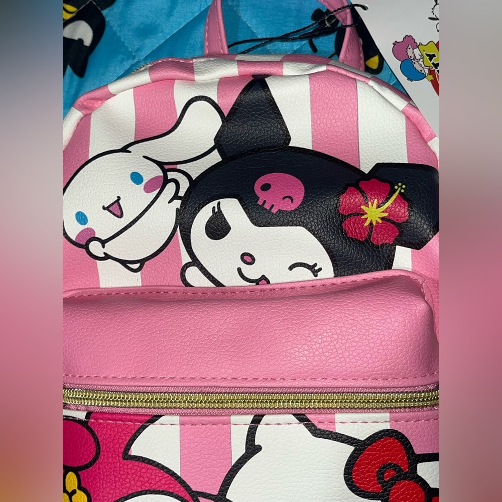 Hello Kitty and Friends Pink Striped Mini Backpack NEW NWT - Picture 3 of 9